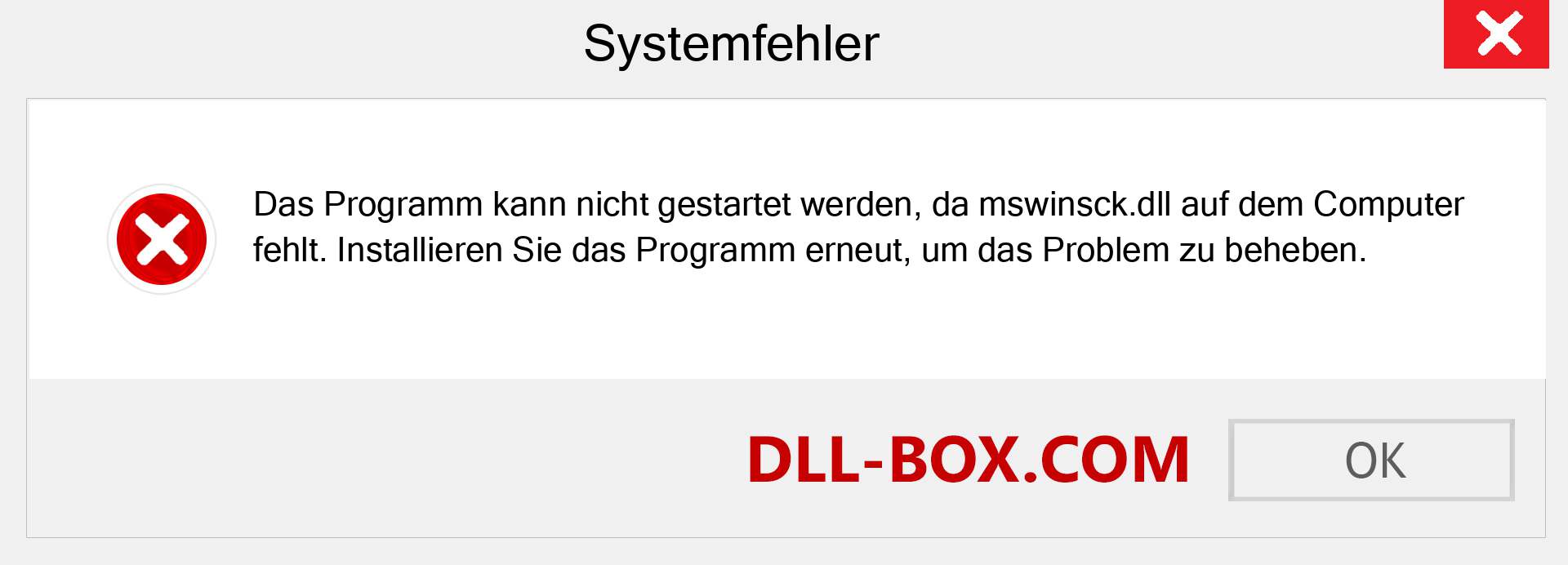 mswinsck.dll-Datei fehlt?. Download für Windows 7, 8, 10 - Fix mswinsck dll Missing Error unter Windows, Fotos, Bildern